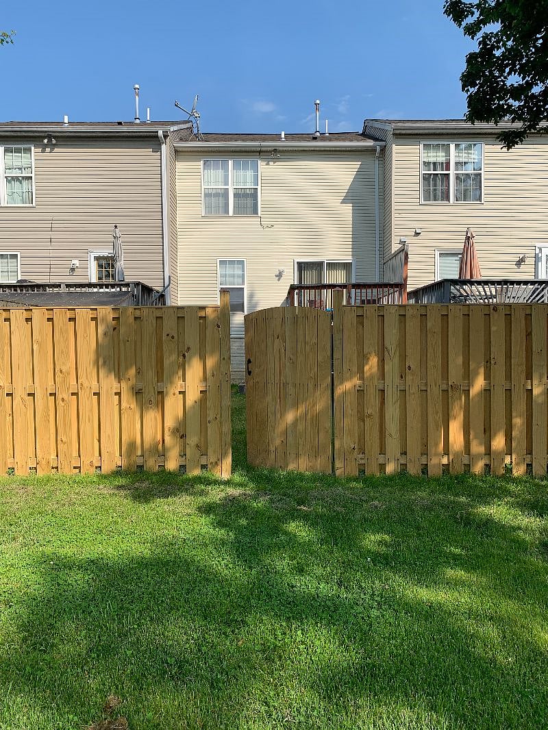 Backyard leads to private entrance.
