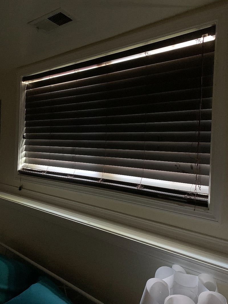 Dark blinds for total blackout if desired