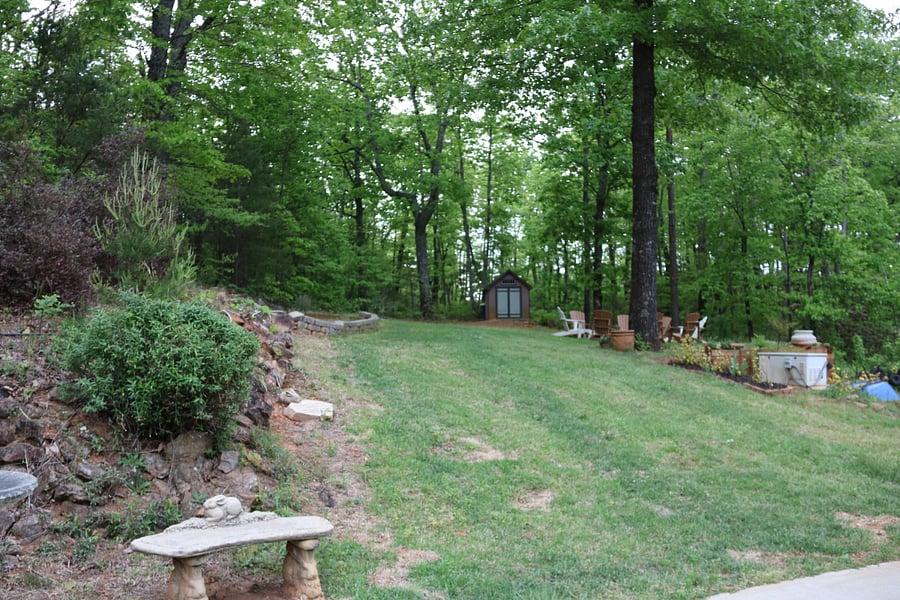 Back Yard with Fire Pit steps from Fire Tower Trailhead