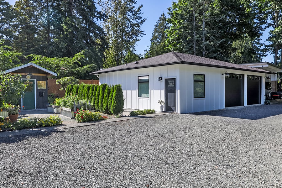 Check out the garden that separates the apartment from the main residence.