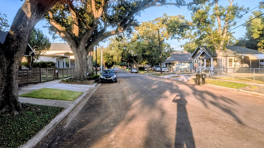 Dedicated street parking spot in front of our house. Many neighbors exclusively park in the street.