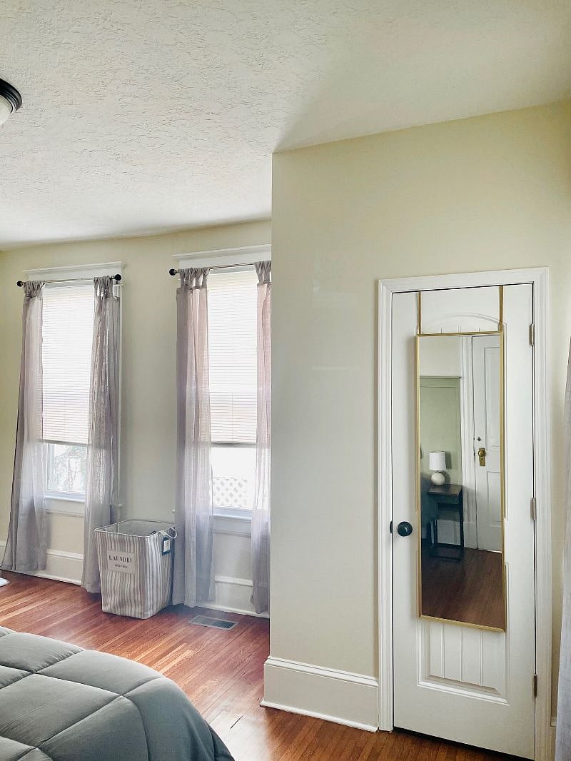 Closet with full-size mirror