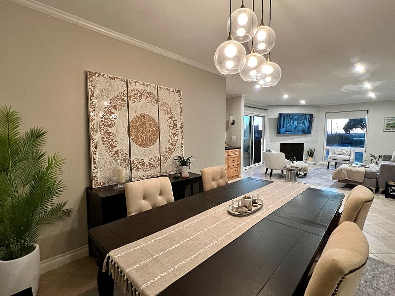 Open dining room & living room