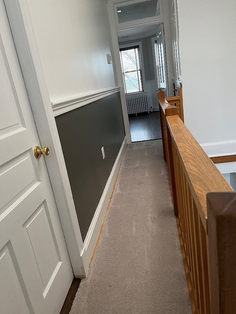 3rd floor hallway to Bedroom 3A. The door on the left is Bedroom 3B.  Rent one, or both!