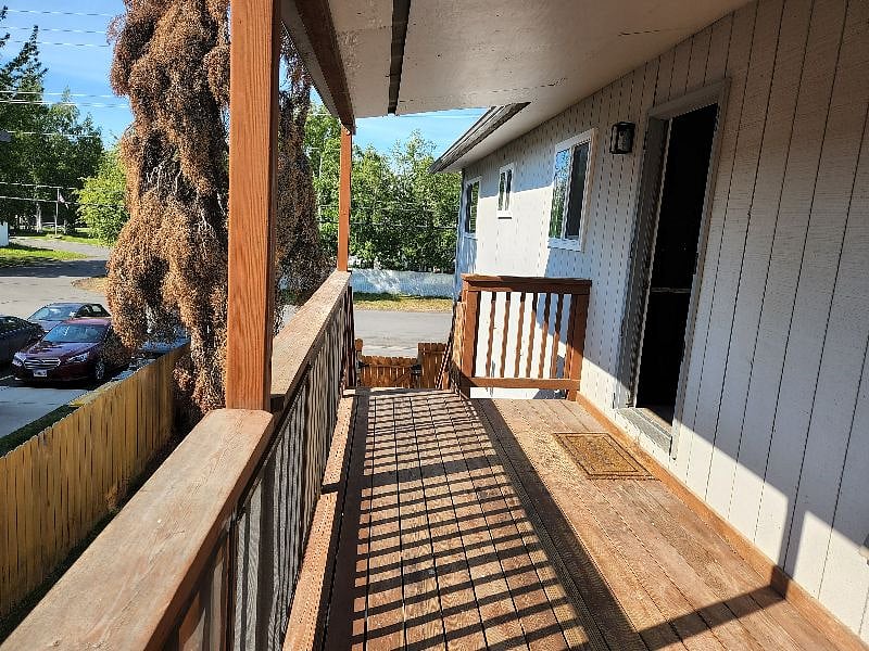 small deck off the kitchen