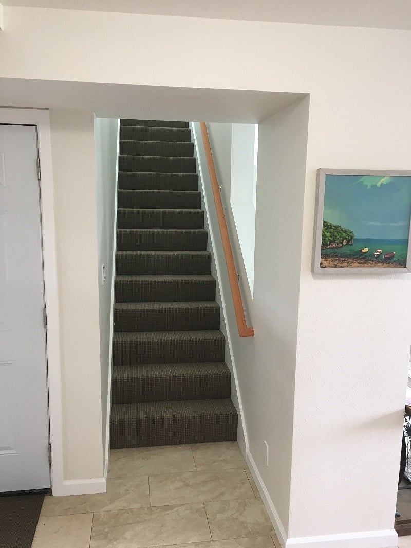 Stairs to bedroom on 2nd floor.
