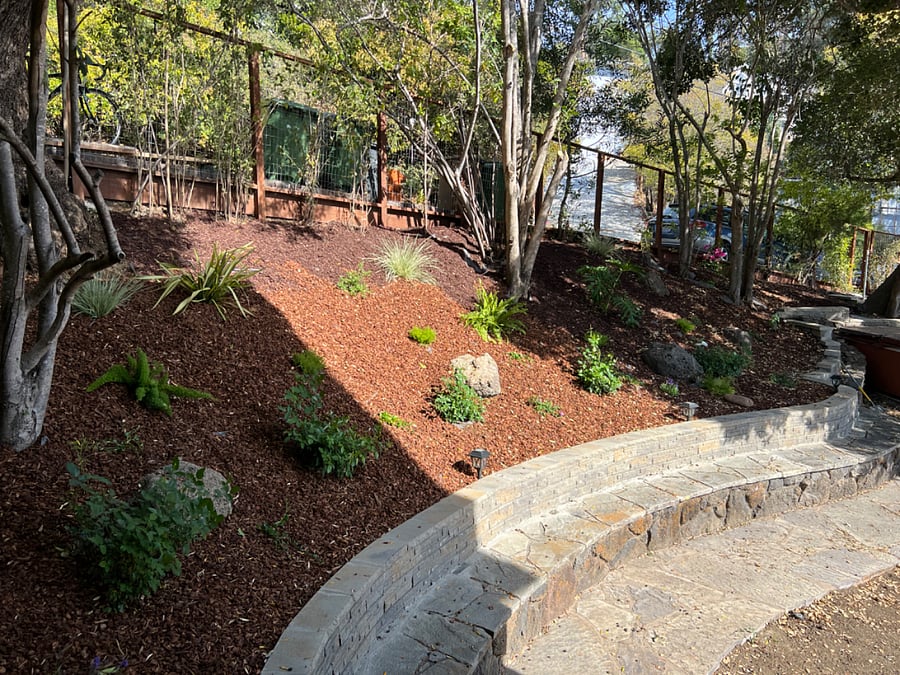 Part of the yard. Outside seating area.