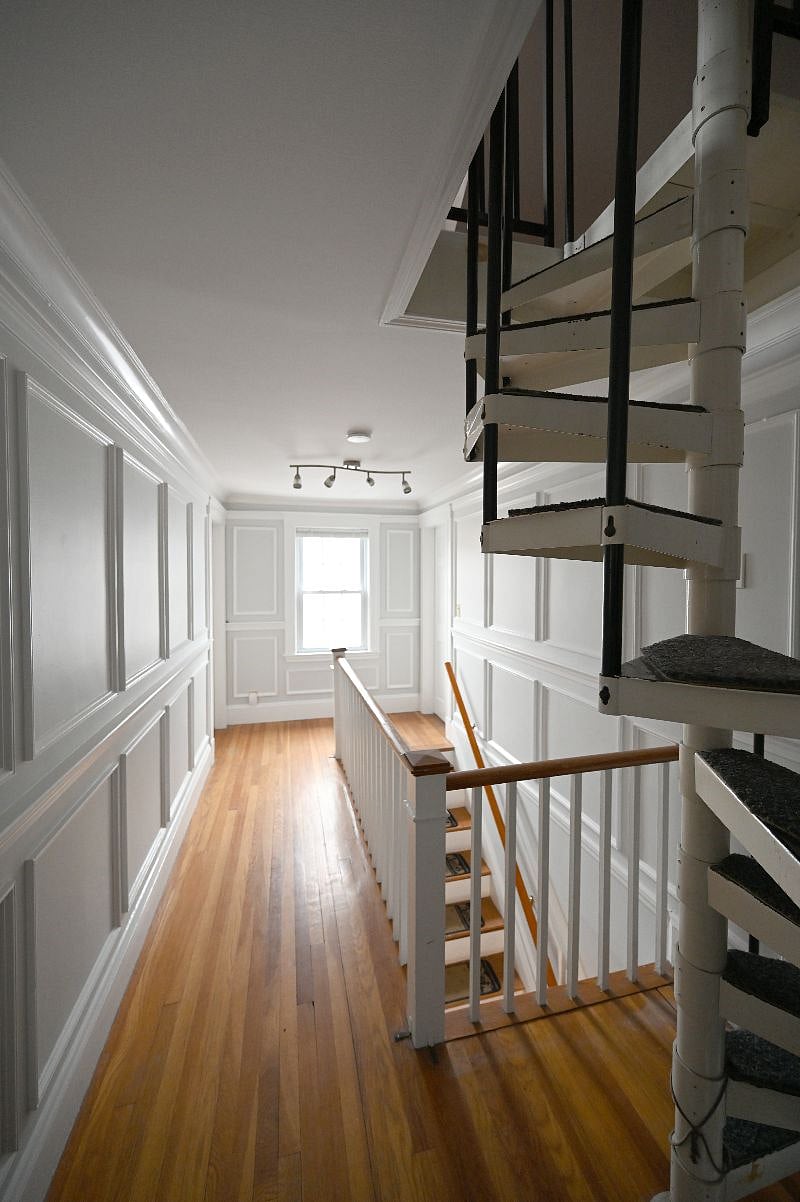 Enjoy wainscoting throughout the house.