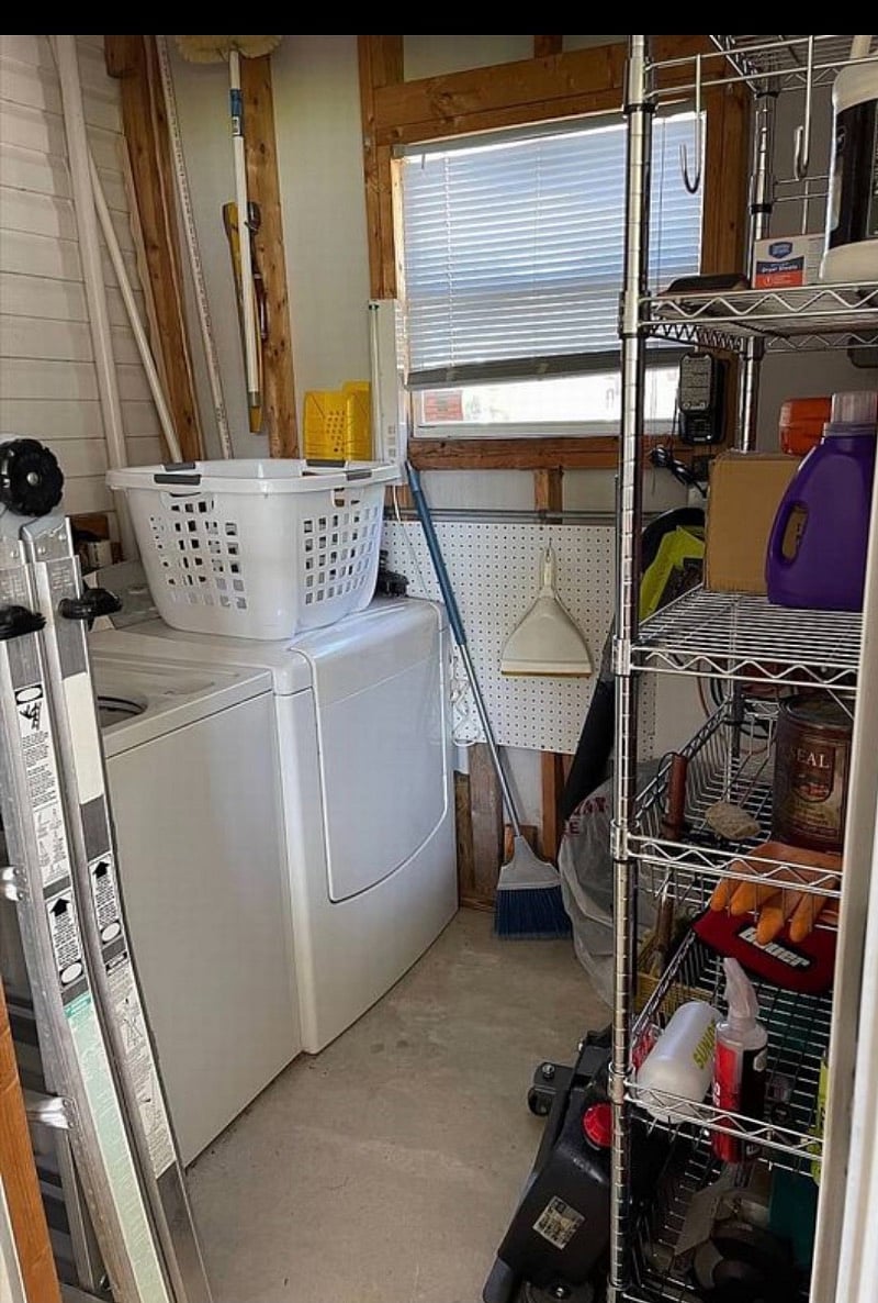 big private attached laundry room