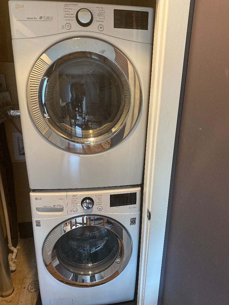 Full size washer & Drier just for you in the closet of the apartment.