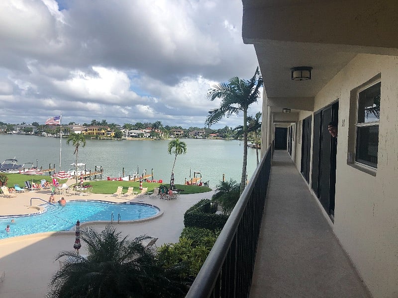 Entrance into our condo is off the South side of Gulf Shore Blvd North. There is an elevator or stairs. 
