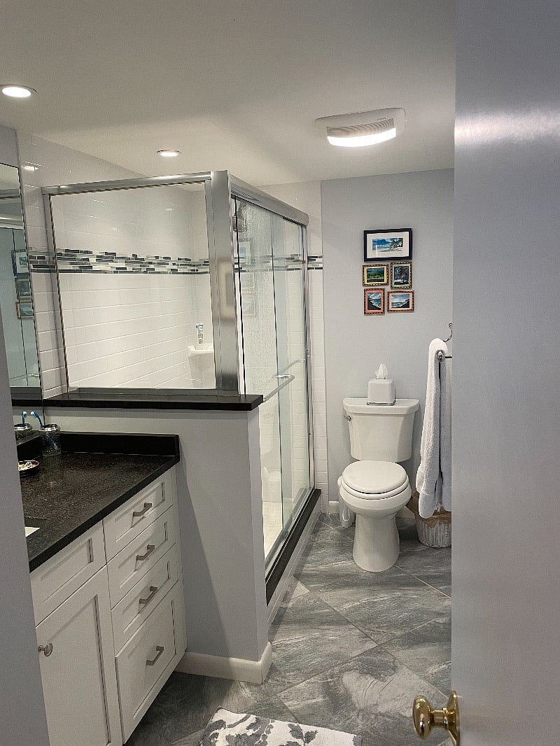 Master Bathroom with Shower. 