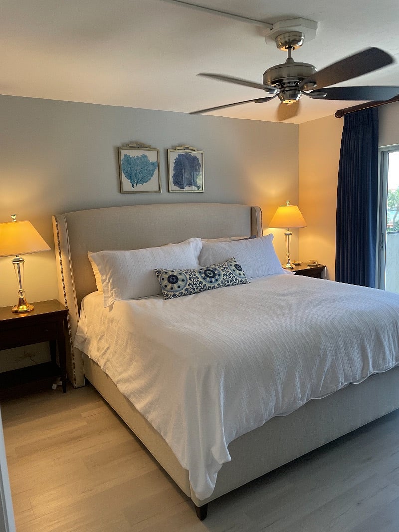 New King Size Bed in Master Bedroom with en-suite bathroom. 