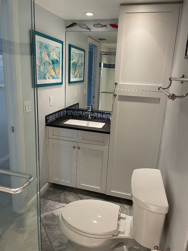 Hall Bathroom with Shower. 