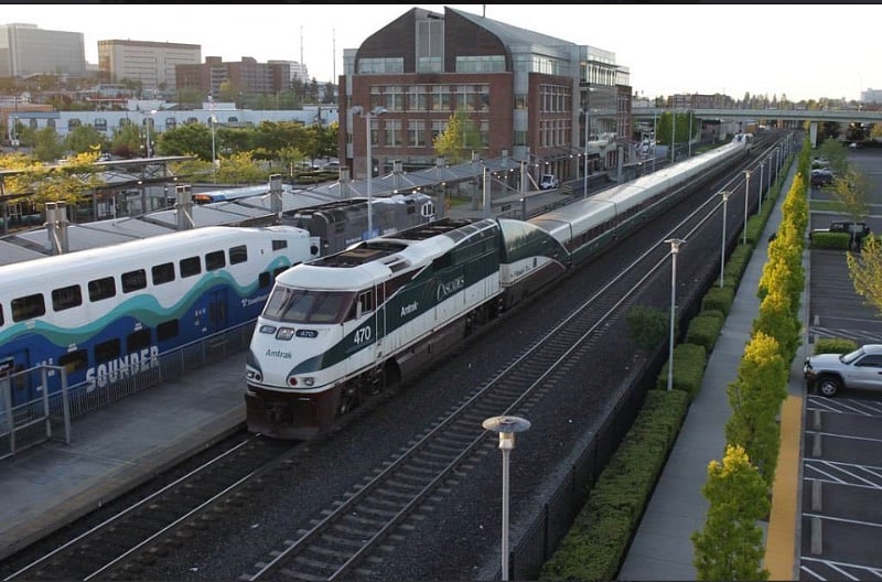 Everett train station is a mile away.