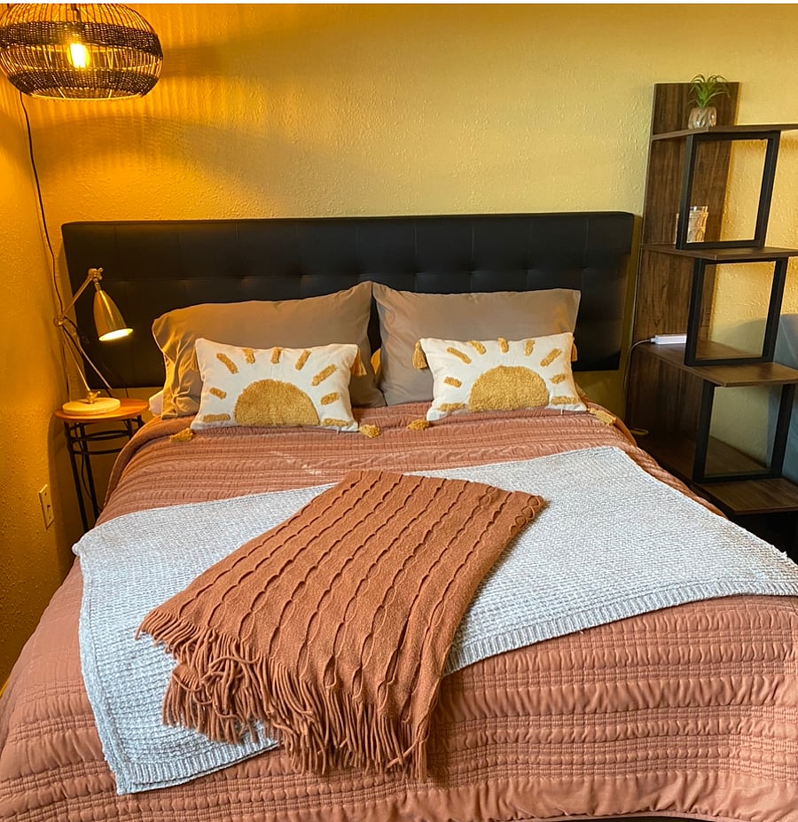 Mattress and pillows covered with Allerease Allergy covers.