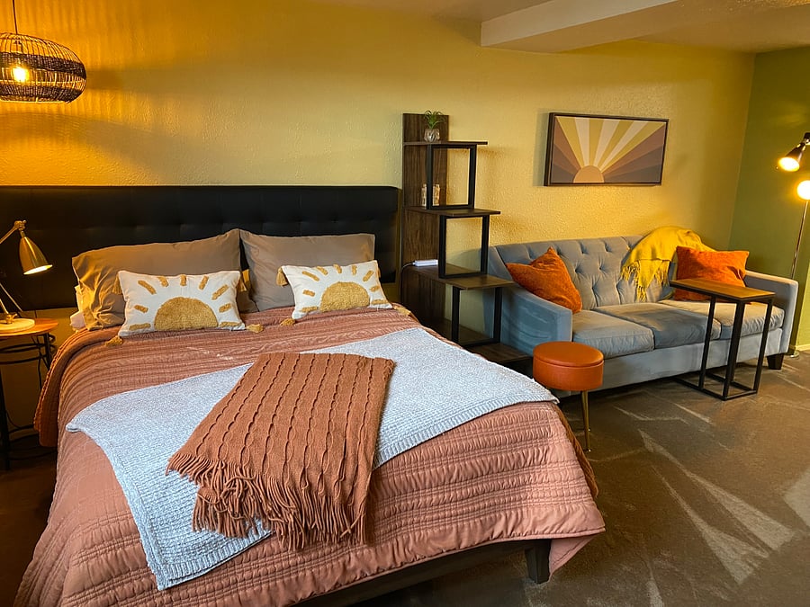 Mattress and pillows are covered with ALLERease allergy protectors.