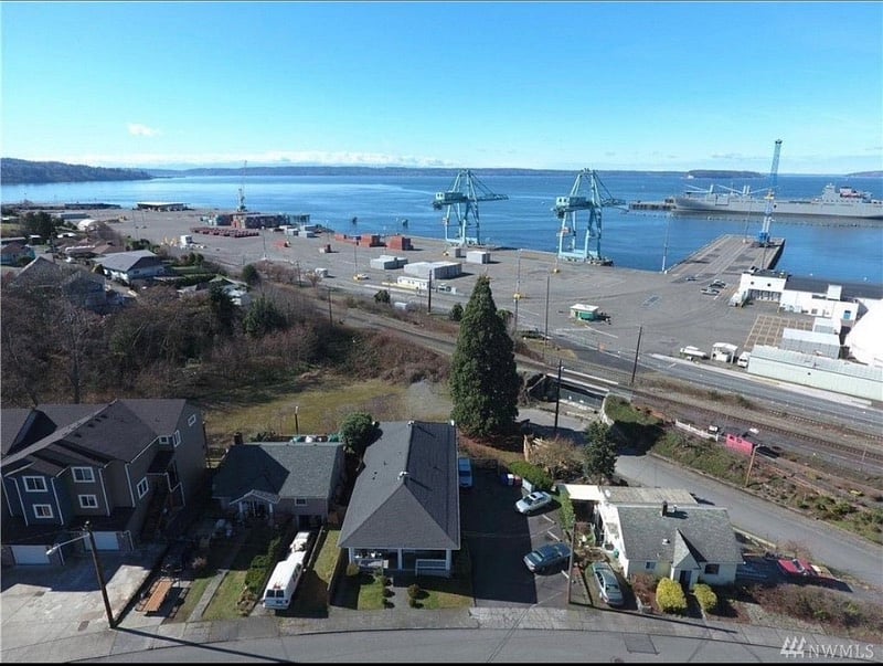 Ariel view above property. 