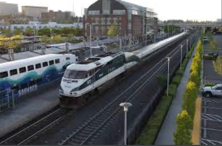 Everett train/bus station. Check out the schedule online at Amtrak.com
Take the Amtrak Cascades to
Vancouver, BC., Seattle. Portland
