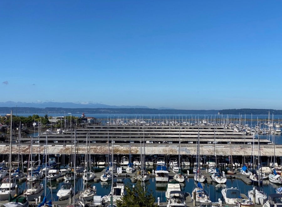 Everett Marina. Marina, meaning "Of the Sea" The Port of Everett Marina is the largest public marina on the West Coast with 2,300 permanent boat slips and an additional 5,000 lineal feet of guest mortgage.