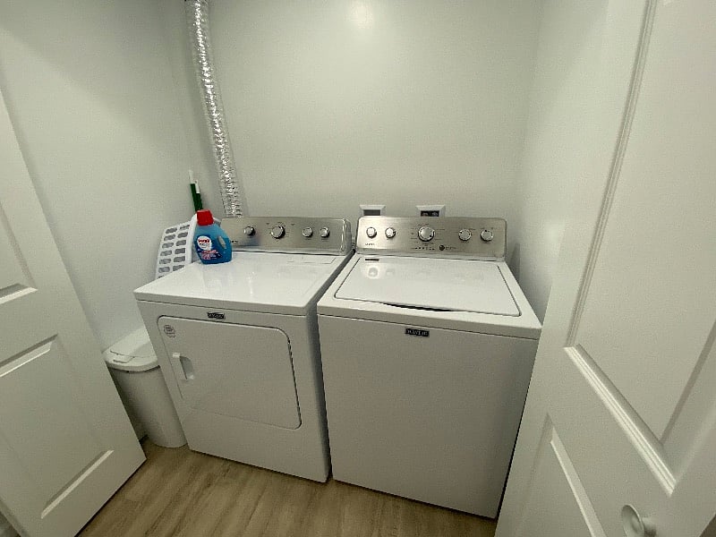 Your personal Large capacity Washer and Dryer in your rental.