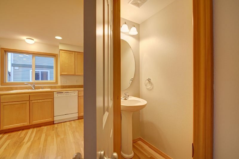 2nd floor powder room and entry to kitchen.