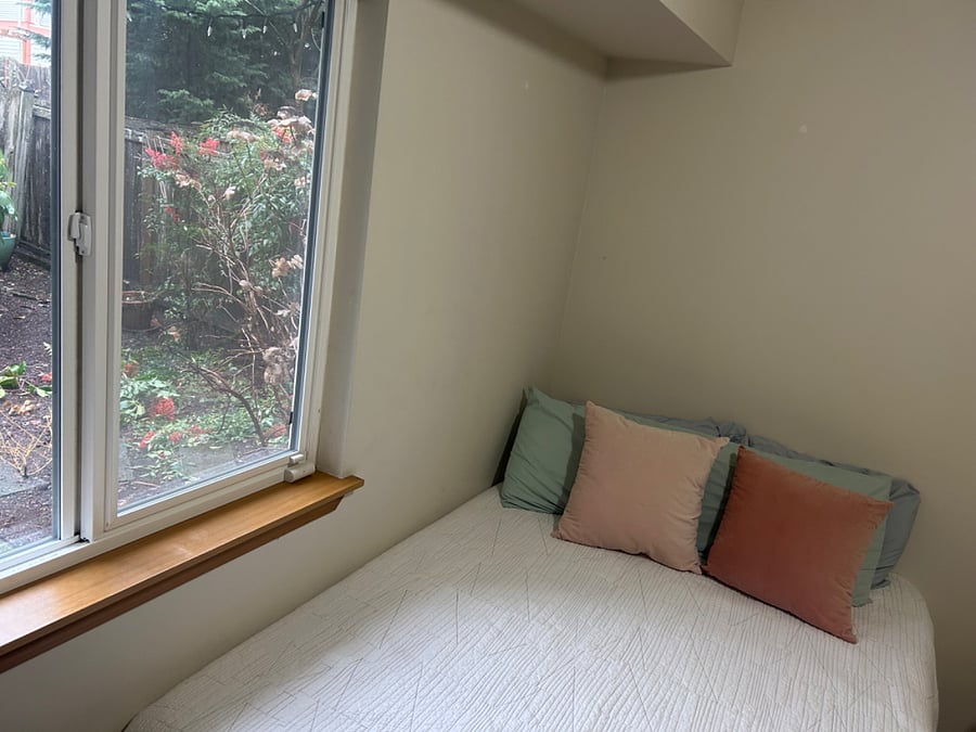 1st floor bedroom with private bath and closet.