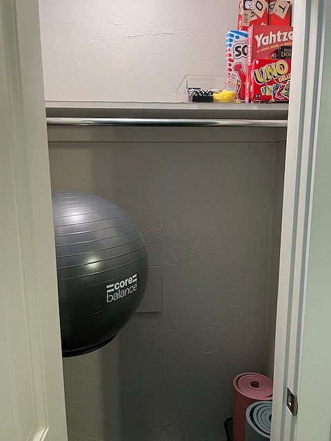 Workout closet