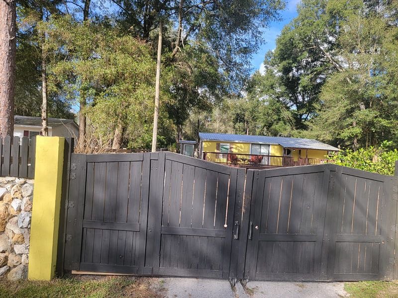 Main entrance wooden gate 
