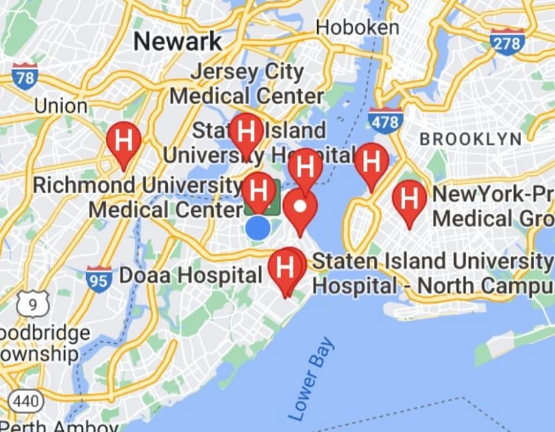 Just several hospitals that are near our location