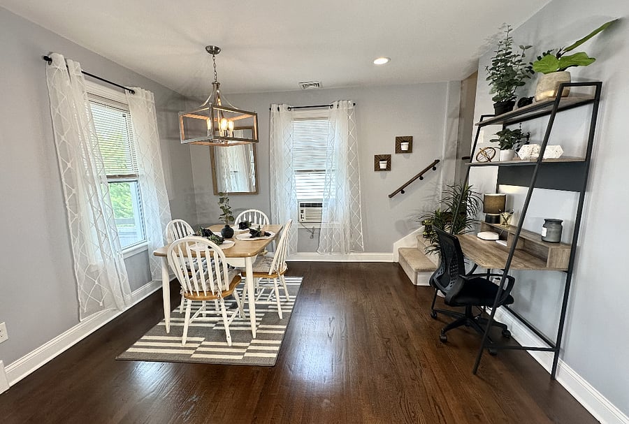 Dining room and desk space