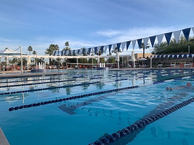 RH Johnson swimming pool with lap lanes, fountains and in-pool walking lanes.
Numerous amnetites are available at SCW. including: 7 golf courses, numerous indoor and outdoor swimming pools and jacuzzi's, tennis, pickleball, numerous clubs and club rooms, minature golf, bocci ball, billiards, outdoor and indoor walking tracks, ping pong, and racquet ball.