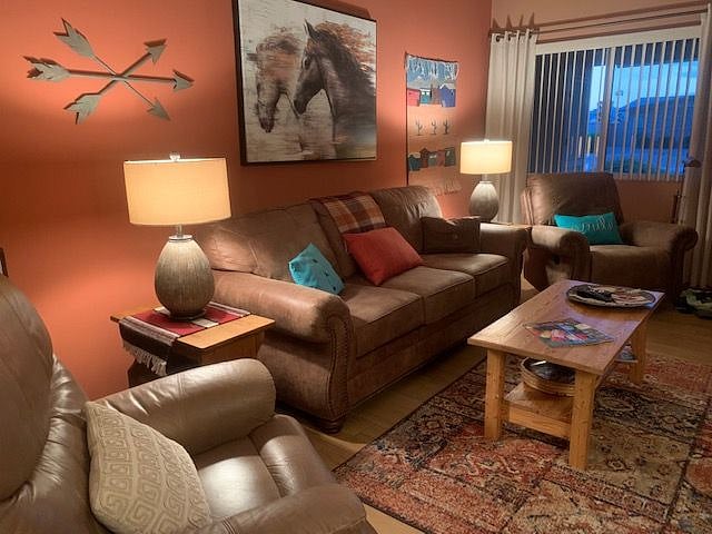 Main living room area with smart TV
