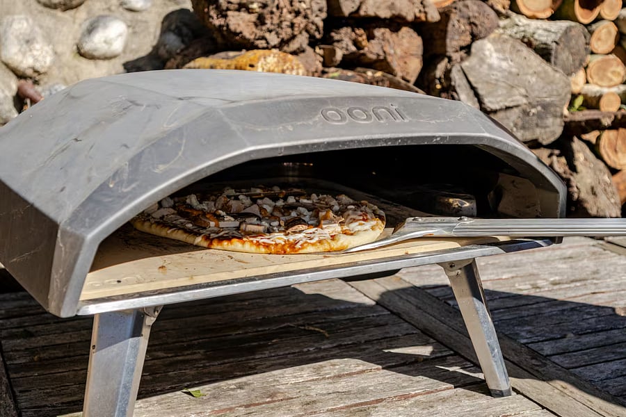 Bake your own pizza in the OONI pizza oven.