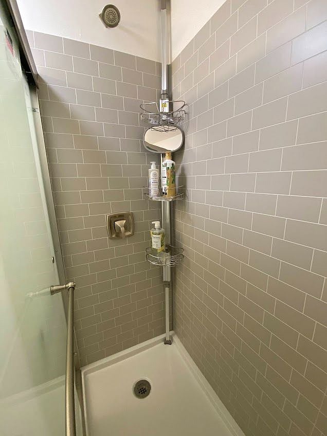 View inside shower.