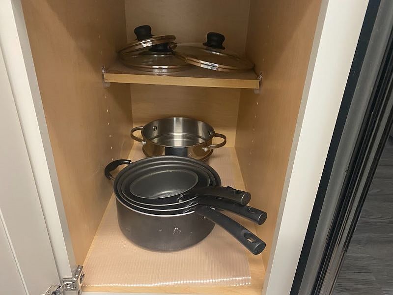 Well stocked kitchen.