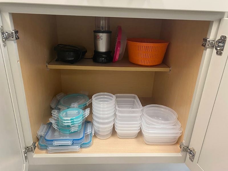 Well stocked kitchen.