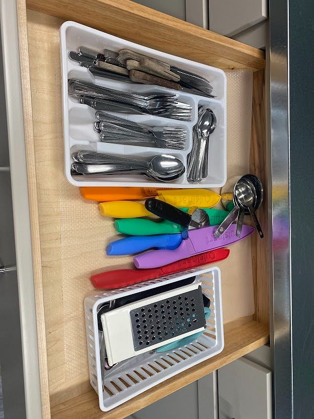Well stocked kitchen.