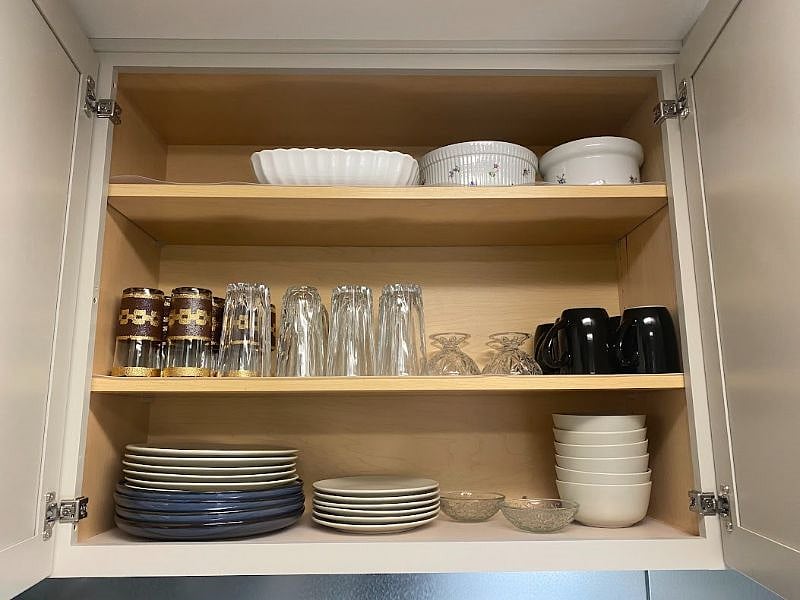 Well stocked kitchen.