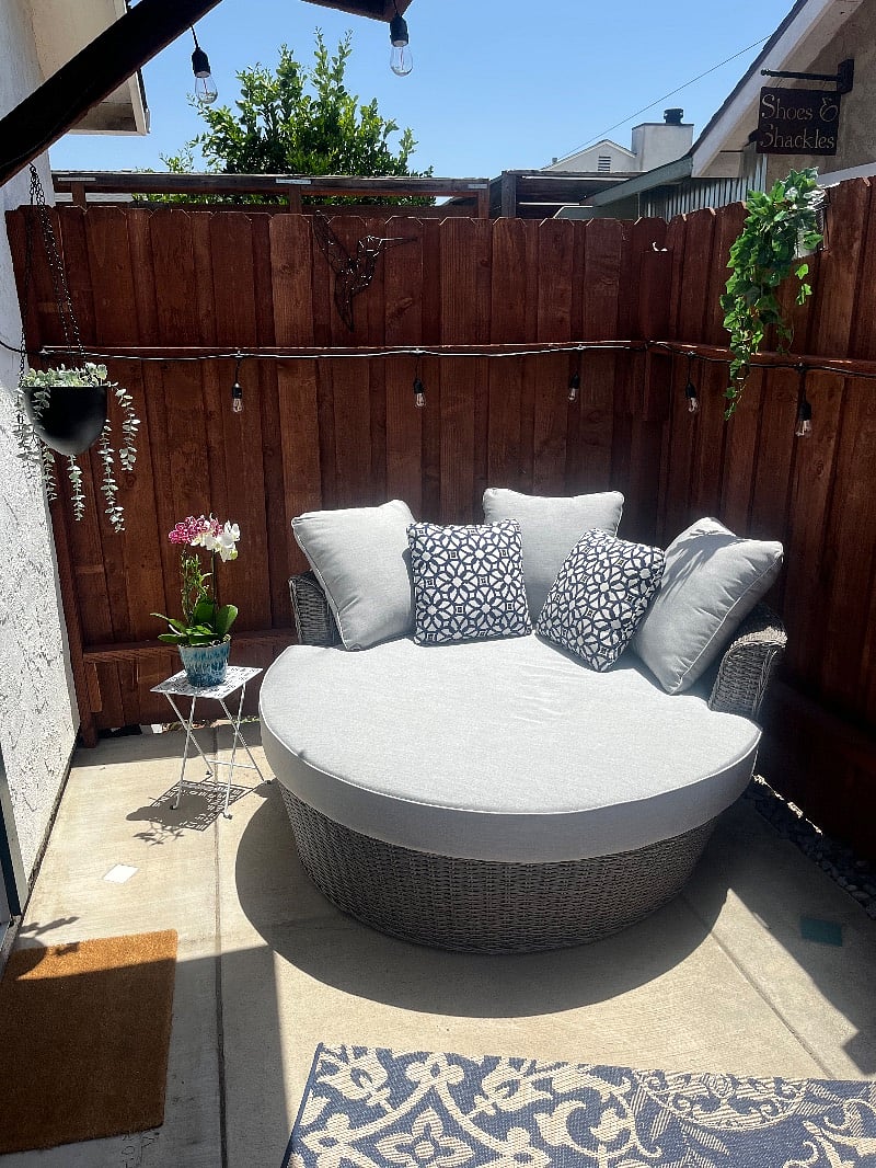 Curl up & read a book on this cozy lounge chair