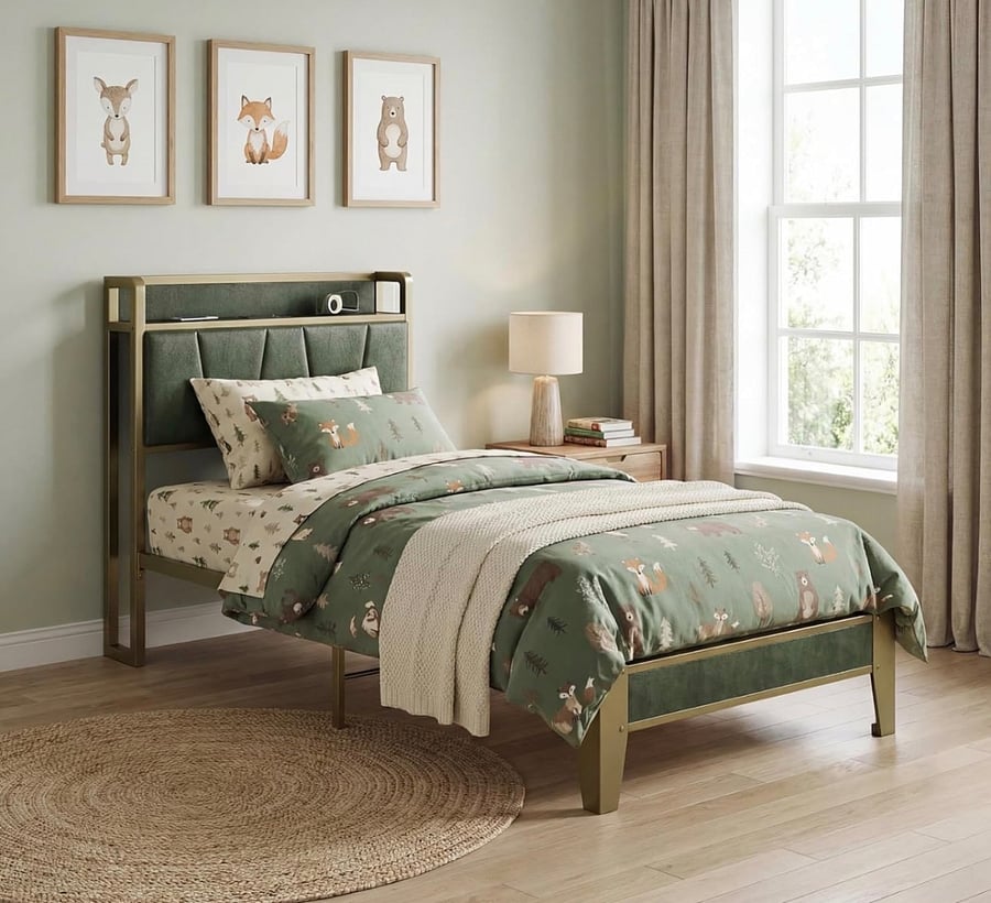 TwinXL bed that is in the smaller bedroom