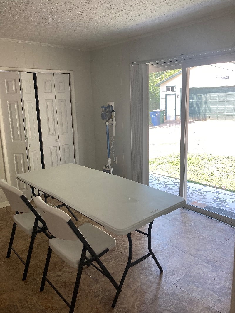 Workspace facing parking area