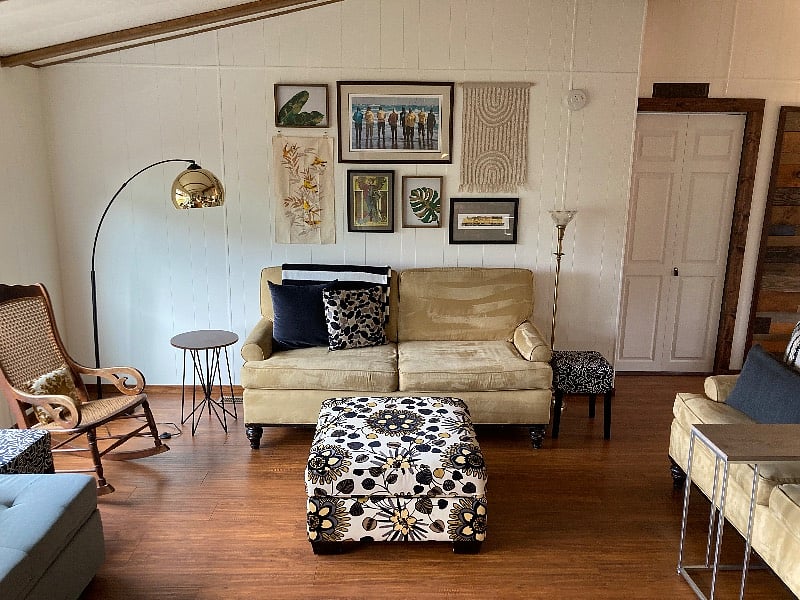 Giant, comfortable and welcoming living room.