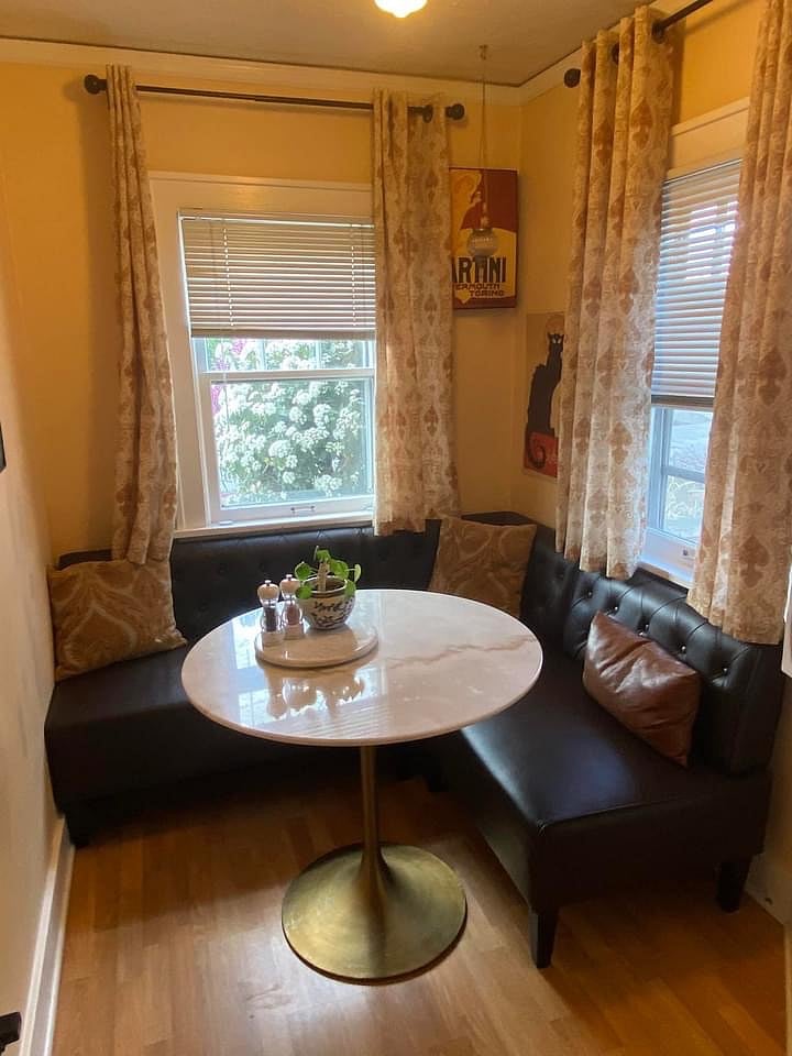 Corner nook. Wake up with coffee or wine down