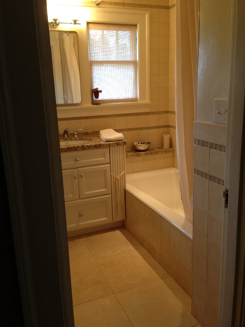 Master Bathroom, soaking tub and shower.