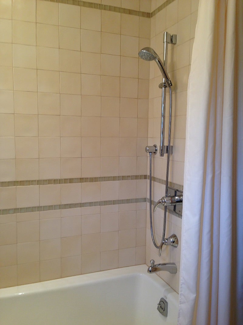 Shower in main bath upstairs.