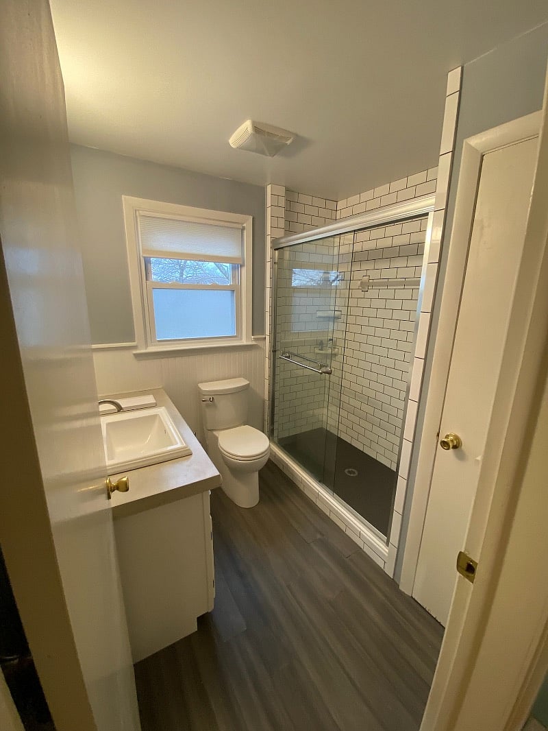 Bathroom with walk in shower