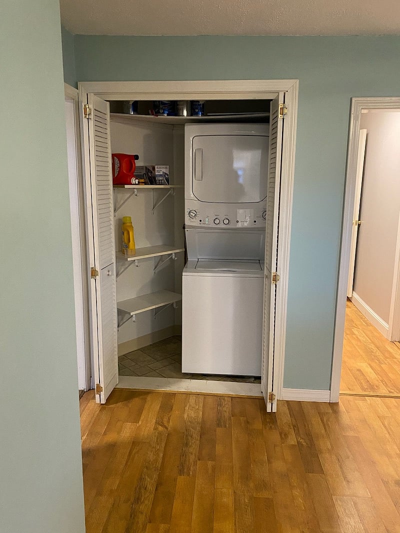 In unit washer and dryer