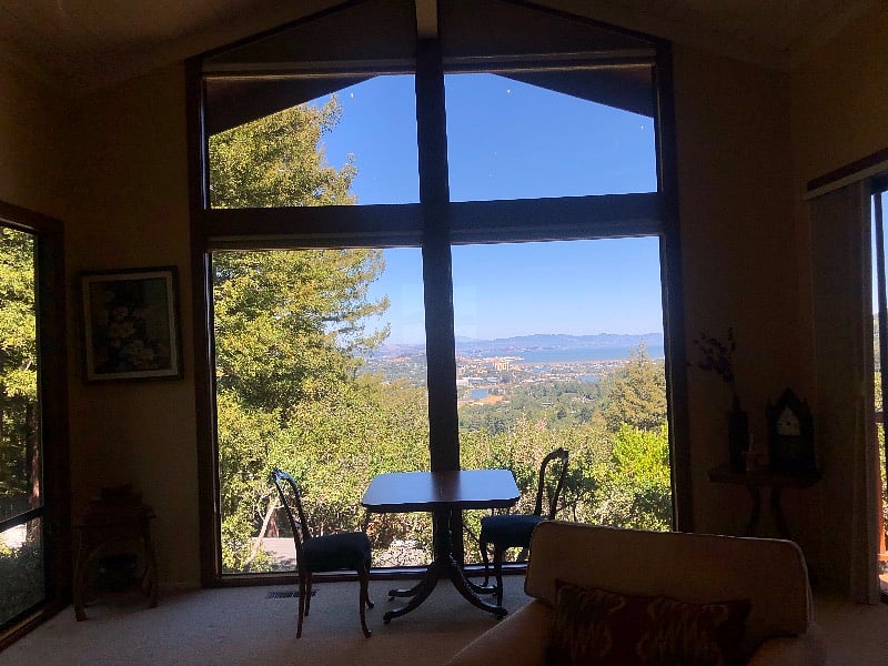 East bay views from living room and deck
