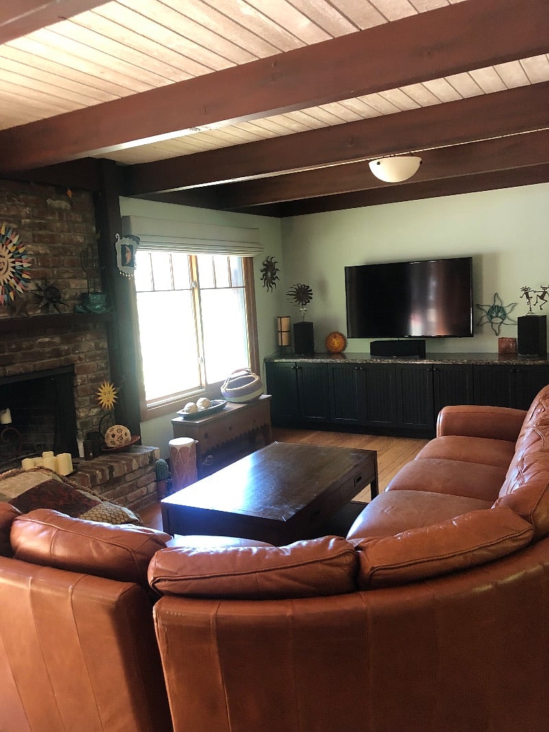 Large Smart TV with surround sound